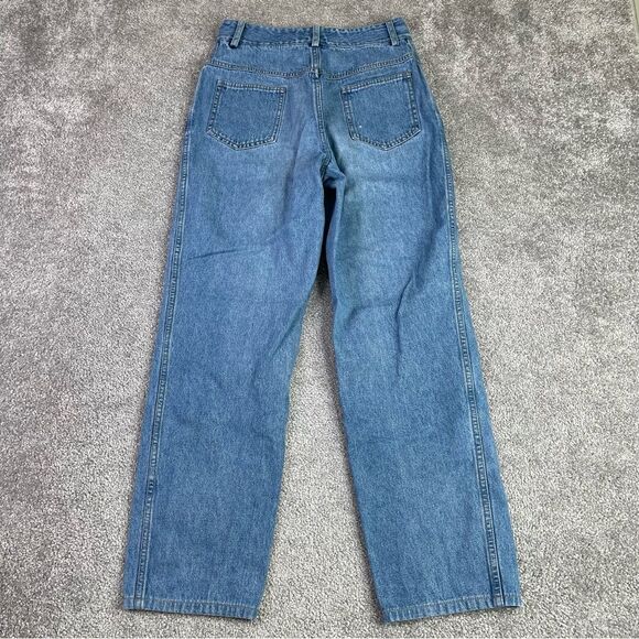 St. John Sport Jeans Women's 4 Blue Straight High Rise Medium Wash Denim - Picture 3 of 12